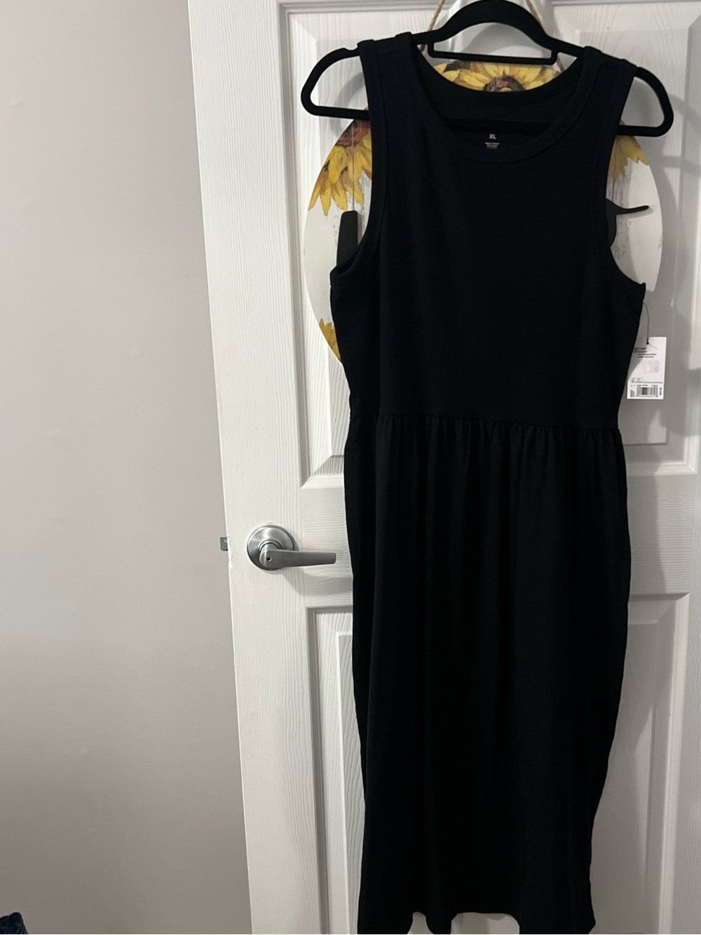 Sonoma Black Sleeveless Midi Dress XL NEW women casual